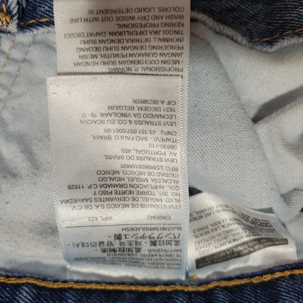 Levis 505‎ Regular Fit Jeans Mens 38x30 Blue Medium Wash Straight Leg Denim